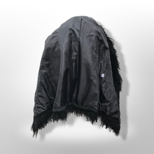 Load image into Gallery viewer, Black Suede Curly Lamb Mongolian Shearling Oversized Coat