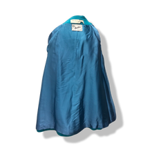 Load image into Gallery viewer, 60’s Turquoise Mohair Pure Wool and Silver Fox Fur “Pour LIlli Ann Paris” Collection Boat Neck Trapeze Swing Coat