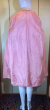 Load image into Gallery viewer, 50s 60s Baby Pink Lilli Ann Fox Fur Coat Silver Norwegian Fox Fur Wool, Belted S/M/L Swing/Princess