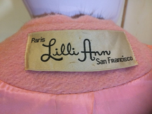 Load image into Gallery viewer, 50s 60s Baby Pink Lilli Ann Fox Fur Coat Silver Norwegian Fox Fur Wool, Belted S/M/L Swing/Princess