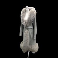 Load image into Gallery viewer, 70’s Vintage Coat Leather and Massive Sheepskin Trim Haight Ashbury Boho Princess Iconic Style