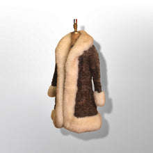 Load image into Gallery viewer, Vintage Coat 70’s Brown MASSIVE Shearling Curly Lamb White Couture Princess Boho Penny Lane Russian Princess Winter Fall Sumptuous Luxury