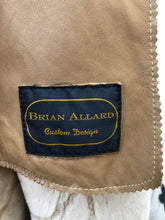 Load image into Gallery viewer, Boho Penny Lane Caramel Suede Sheepskin Curly Mongolian Lamb Intricate Embroidery Embroidered Coat Custom Made in France