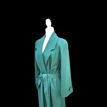 Load image into Gallery viewer, Vintage 80’s 90’s Green Jones New York Wool Trench Spy Full Length Coat Flexible Size