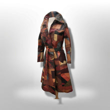 Load image into Gallery viewer, 70’s Iconic Rare Patchwork Leather Coat Trench Spy Studio 54 Original Michael Kors Melania Coat