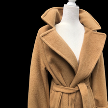Load image into Gallery viewer, Charles Klein Pure Camel Hair Wool Wrap Coat Career Minimalist