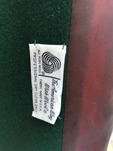 Load image into Gallery viewer, Vintage Forest Green 100% Wool Wrap Coat with Genuine Fur Collar
