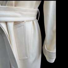Load image into Gallery viewer, Pendleton White Cream Pure 100% Virgin Wool Belted Fitted and Flared Collared Coat