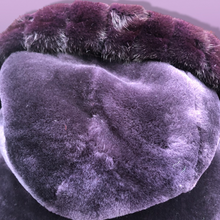 Load image into Gallery viewer, New Shearling and Mink Plum Purple Jeweled Hooded Luxury Coat