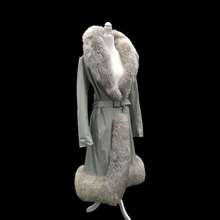 Load image into Gallery viewer, 70’s Vintage Coat Leather and Massive Sheepskin Trim Haight Ashbury Boho Princess Iconic Style