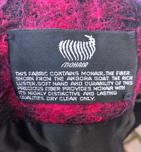 Load image into Gallery viewer, Vintage Purple Pink Pure Mohair Wool Plaid Coat