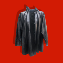 Load image into Gallery viewer, Vintage 80’s 90’s Italian Suede Leather Black Coat