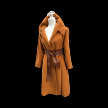 Load image into Gallery viewer, 60’s Vintage 100% Pure Cashmere Deep Yellow Mustard Swing or Wrap Coat