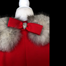 Load image into Gallery viewer, Vintage 60’s LIlli Ann Red Cape Coat Rhinestone Fit and Flare