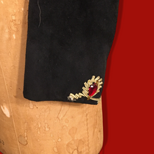 Load image into Gallery viewer, Vintage 80’s Suede and Jeweled Bolero Mint Rare Made in Paris Couture Bolero Jacket