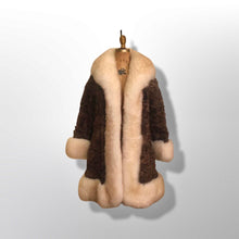 Load image into Gallery viewer, Vintage Coat 70’s Brown MASSIVE Shearling Curly Lamb White Couture Princess Boho Penny Lane Russian Princess Winter Fall Sumptuous Luxury