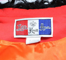Load image into Gallery viewer, Lilli Ann 60s Mongolian Orange Red Wrap Coat Persian Curly Shearling Penny Lane Almost Famous