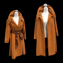 Load image into Gallery viewer, 60’s Vintage 100% Pure Cashmere Deep Yellow Mustard Swing or Wrap Coat