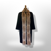 Load image into Gallery viewer, 40s Cashmere Fur Coat Film Noir Deco Tuxedo Honey Mink Coat, S/M/L Puff Shoulder