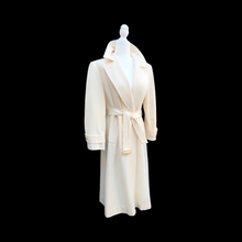 Load image into Gallery viewer, Pendleton White Cream Pure 100% Virgin Wool Belted Fitted and Flared Collared Coat