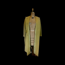 Load image into Gallery viewer, Vintage 60s Coat- Women Gold Golden Yellow Deep Mustard Mod Sleek Kimono Coat Career Professional Minimalist Thick Wool Stealth Wealth Trend