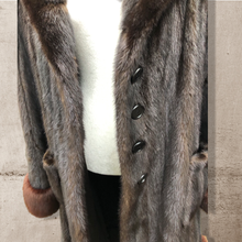 Load image into Gallery viewer, Bullocks Wilshire Luxury Mink Coat with Fox Fur Trim Princess