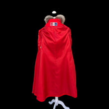 Load image into Gallery viewer, Vintage 60’s LIlli Ann Red Cape Coat Rhinestone Fit and Flare
