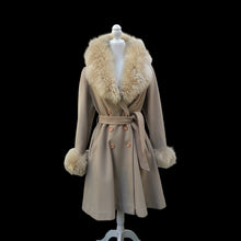 Load image into Gallery viewer, Vintage 70’s Camel Wool and Sheepskin Princess Coat