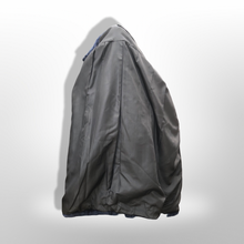 Load image into Gallery viewer, Zuki Style Ultra Soft Sheared Blue Beaver Fur Zip up Bomber Intarsia Falling Leaves
