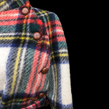 Load image into Gallery viewer, Vintage Red Plaid Set Cape and Beret Cap Pure Virgin Wool from Ireland