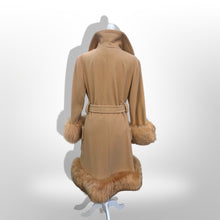 Load image into Gallery viewer, 70’s Vintage Wool Cashmere Sheepskin Shearling Wrap Coat
