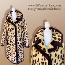 Load image into Gallery viewer, Vintage Sheepskin Dyed Spotted    Coat Boho Punk Perfect Gift Winter Fall Faux Leopard Print
