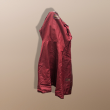 Load image into Gallery viewer, Vintage 70’s Leather Coat Trench Spy Collar Business Career Fitted Women’s Oxblood Maroon Bergundy