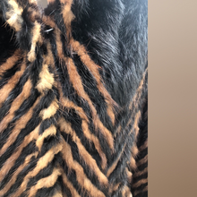 Load image into Gallery viewer, Vintage Chevron Mink Intarsia Coat Patchwork Master Furrier