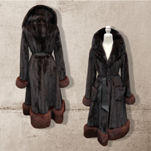 Load image into Gallery viewer, Bullocks Wilshire Luxury Mink Coat with Fox Fur Trim Princess