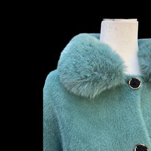 Load image into Gallery viewer, Brand New Luxury 100% Pure Alpaca Super Soft Sea Green Sweater Jacket