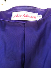 Load image into Gallery viewer, 80’s Glam Purple Leather Jacket Studio 54 Ultra Soft Lamb Leather Fitted and Ruched