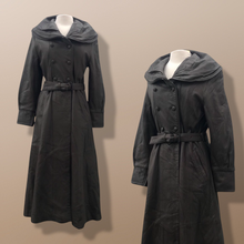 Load image into Gallery viewer, Italian Leather Brown Full Length Leather Coat Fit Flare