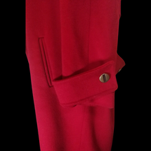 Load image into Gallery viewer, Oversized Red Coat Unisex 80s 90s Vibe Professional Streetwear Relaxed Full Length Wool Blazer Coat M/L/XL Forstmann