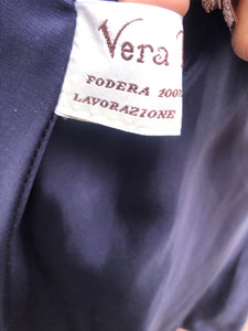 80’s 90’s Purple Lamb Suede and Leather Made In Italy Coat Striped A-Line Flexible Size Loose Fit