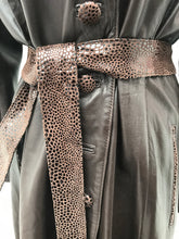 Load image into Gallery viewer, Made in Italy— Italian Lamb Leather Hooded Trench Coat Couture Full Length