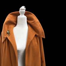 Load image into Gallery viewer, 60’s Vintage 100% Pure Cashmere Deep Yellow Mustard Swing or Wrap Coat