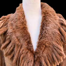 Load image into Gallery viewer, Vintage Fringe Suede and Fur Western Duster Coat Native Southwestern Cowgirl Boho Bohemian Fashion