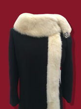 Load image into Gallery viewer, 60’s Mod Tuxedo Pearl Mink Piano Key Coat Mad Men Totally 60’s