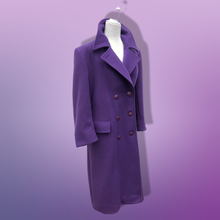 Load image into Gallery viewer, Vintage Purple Pendleton 100% Pure Virgin Wool Double Breasted Straight Fit Career Coat