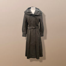 Load image into Gallery viewer, Italian Leather Brown Full Length Leather Coat Fit Flare
