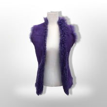 Load image into Gallery viewer, Michael Kors Purple Suede and Shearling Vest Reversible