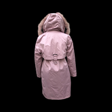 Load image into Gallery viewer, New Pink Mauve Colored Parka Coat Hooded with Fox Fur and  Removable Fur Liner Water and Snow-proof Versatile