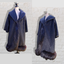 Load image into Gallery viewer, 60’s Vintage LIlli Ann Black Mohair Luxury Fox Fur Coat