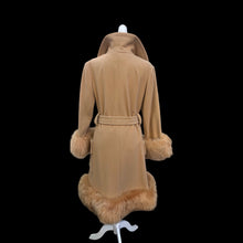 Load image into Gallery viewer, 70’s Vintage Wool Cashmere Sheepskin Shearling Wrap Coat